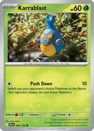 Karrablast 009 - Reverse Holofoil SV09 Journey Together - Common