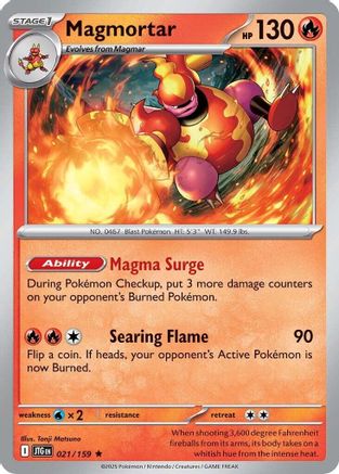 Magmortar 021 - Holofoil SV09 Journey Together - Rare