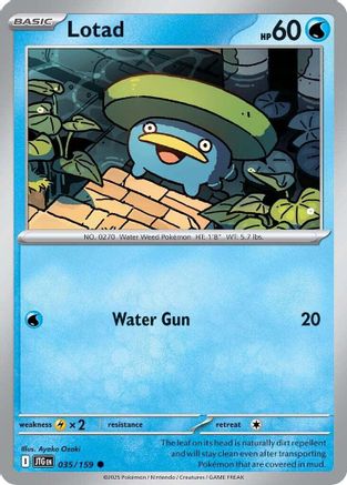 Lotad 035 - Reverse Holofoil SV09 Journey Together - Common