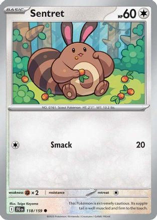 Sentret 118 - Reverse Holofoil SV09 Journey Together - Common