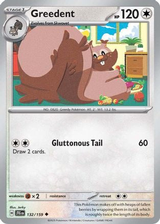 Greedent 132 - Reverse Holofoil SV09 Journey Together - Uncommon