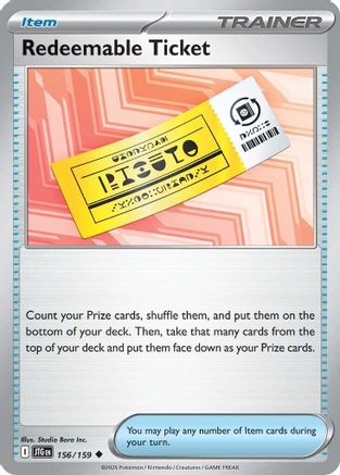 Redeemable Ticket 156 SV09 Journey Together - Uncommon