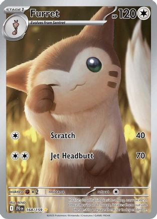 Furret 168/159 - Holofoil SV09 Journey Together - Illustration Rare