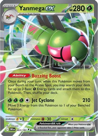 Yanmega ex 003/182 - Holofoil SV10 Destined Rivals - Double Rare