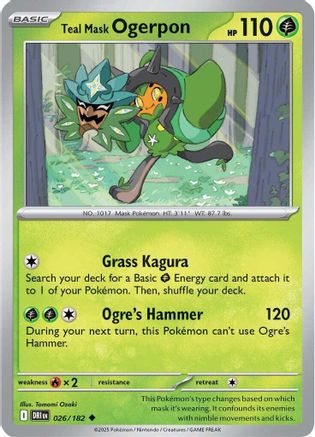 Teal Mask Ogerpon 026 SV10 Destined Rivals - Uncommon