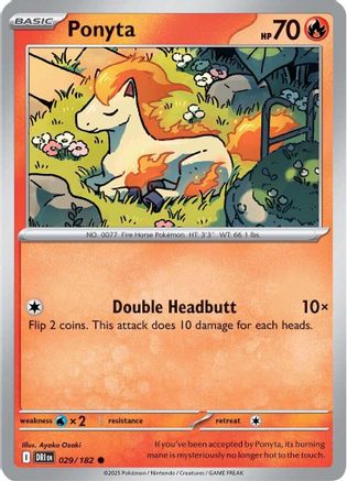 Ponyta 029 - Reverse Holofoil SV10 Destined Rivals - Common