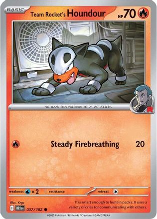 Team Rocket's Houndour 037 SV10 Destined Rivals - Common
