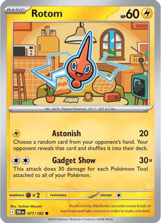 Rotom 077/182 - Reverse Holofoil SV10 Destined Rivals - Common