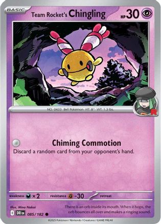 Team Rocket's Chingling 085 - Reverse Holofoil SV10 Destined Rivals - Common