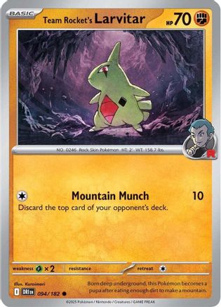 Team Rocket's Larvitar 094 SV10 Destined Rivals - Common
