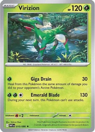 Virizion 010 - Holofoil SV White Flare - Rare