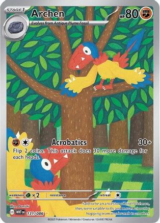 Archen 131/086 - Holofoil SV White Flare - Illustration Rare