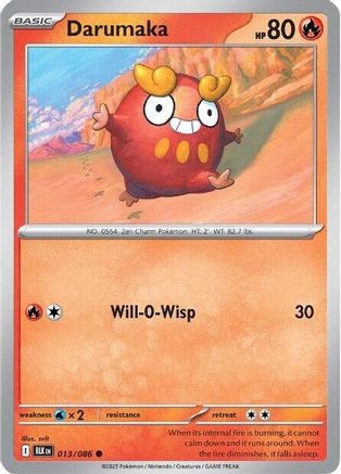 Darumaka 013 - Reverse Holofoil SV Black Bolt - Common