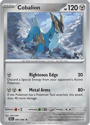 Cobalion 066 - Holofoil SV Black Bolt - Rare