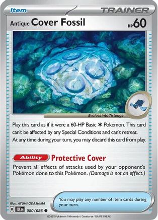 Antique Cover Fossil 080 SV Black Bolt - Common