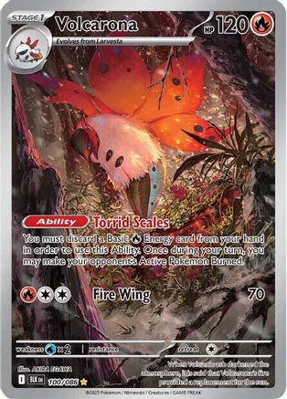 Volcarona 100/086 - Holofoil SV Black Bolt - Illustration Rare