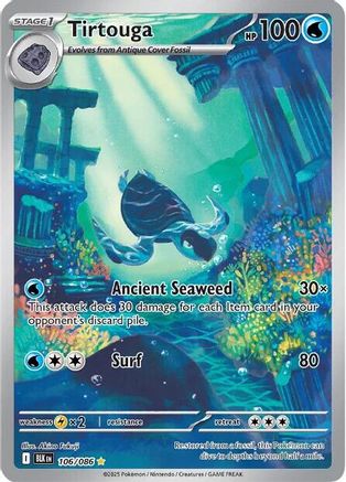 Tirtouga 106/086 - Holofoil SV Black Bolt - Illustration Rare