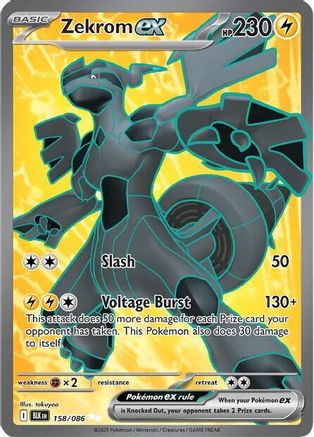 Zekrom ex 158/086 - Holofoil SV Black Bolt - Ultra Rare