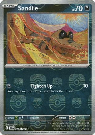 Sandile (Master Ball Pattern) 057 - Holofoil SV Black Bolt - Common