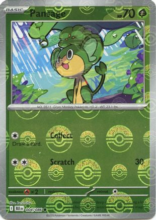 Pansage (Poke Ball Pattern) 004 - Holofoil SV Black Bolt - Common