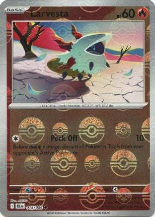Larvesta (Poke Ball Pattern) 015 - Holofoil SV Black Bolt - Common