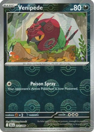 Venipede (Poke Ball Pattern) 054 - Holofoil SV Black Bolt - Common