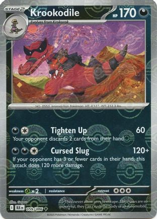 Krookodile (Poke Ball Pattern) 059 - Holofoil SV Black Bolt - Uncommon