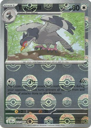 Tranquill (Poke Ball Pattern) 072 - Holofoil SV Black Bolt - Common