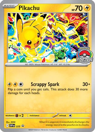 Pikachu (World Championship 2025) 225 SV Scarlet & Violet Promo Cards - Promo