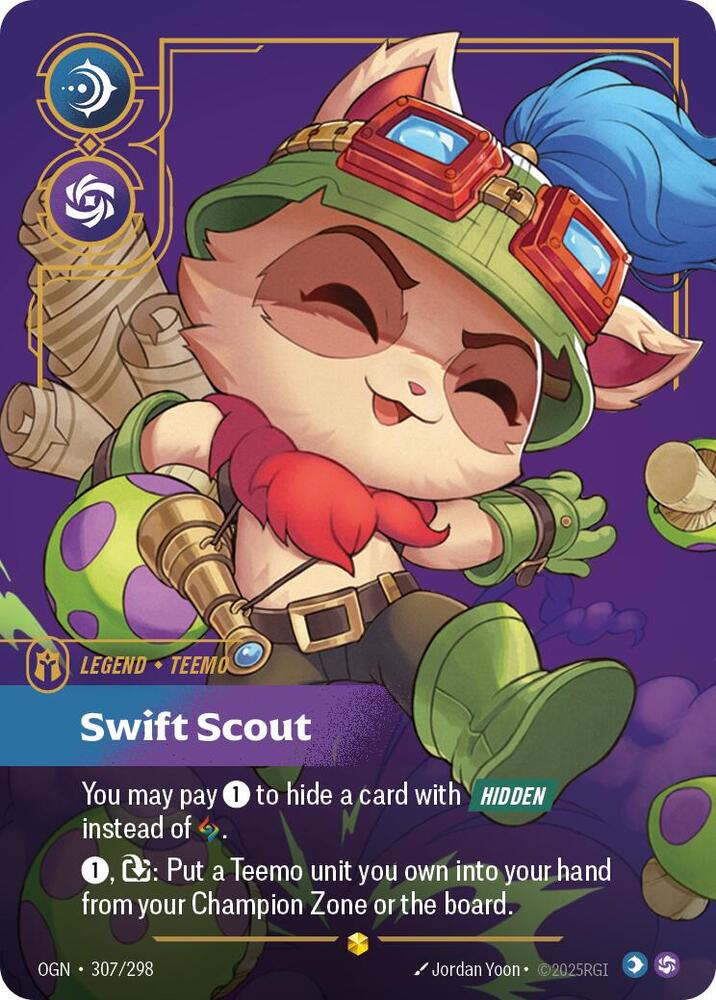 Riftbound TCG - Teemo, Swift Scout (Overnumbered) - Origins (OGN) NM
