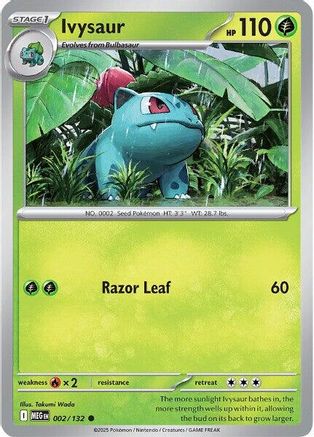 Ivysaur 002/132 - Reverse Holofoil ME01 Mega Evolution - Common