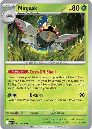 Ninjask 017/132 ME01 Mega Evolution - Uncommon