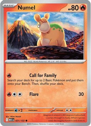 Numel 021 - Reverse Holofoil ME01 Mega Evolution - Common