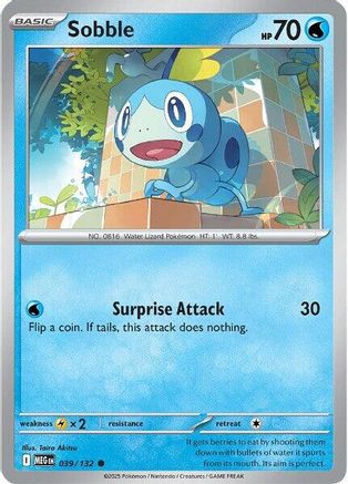 Sobble 039 - Reverse Holofoil ME01 Mega Evolution - Common