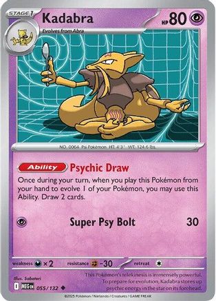 Kadabra 055 - Reverse Holofoil ME01 Mega Evolution - Uncommon
