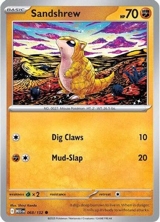 Sandshrew 068 - Reverse Holofoil ME01 Mega Evolution - Common