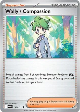 Wally's Compassion 132/132 - Reverse Holofoil ME01 Mega Evolution - Uncommon