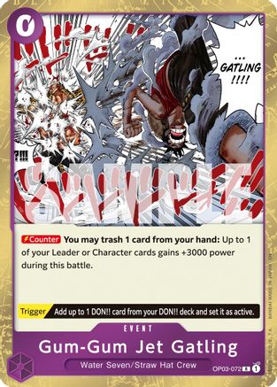 Gum-Gum Jet Gatling (Reprint) (OP03-072) - Premium Booster -The Best- Vol. 2 Foil