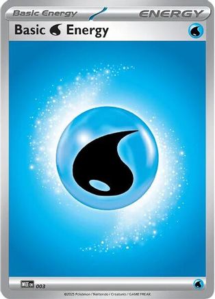 Basic Water Energy 003 - Reverse Holofoil MEE Mega Evolution Energies - Common