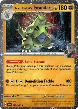 Team Rocket's Tyranitar (Cosmos Holo) 096/182 - Holofoil Miscellaneous Cards & Products - Promo