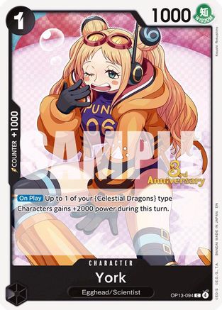 York (OP13-094) - Carrying On His Will: 3rd Anniversary Tournament Cards