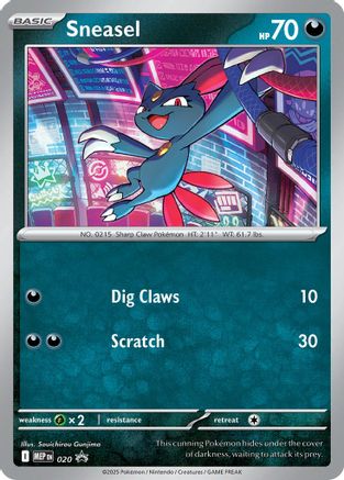 Sneasel (Cosmos Holo) 020 - Holofoil ME Mega Evolution Promo - Promo