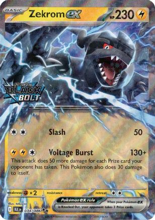 Zekrom ex (Black Bolt Stamped) 034 - Holofoil Miscellaneous Cards & Products - Double Rare