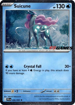 Suicune (EB Games Exclusive) 026 - Holofoil Miscellaneous Cards & Products - Rare