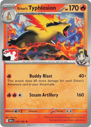 Ethan's Typhlosion 034 Prize Pack Series Cards - Rare