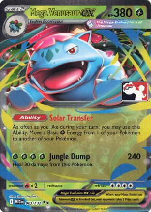 Mega Venusaur ex 003/132 - Holofoil Prize Pack Series Cards - Double Rare