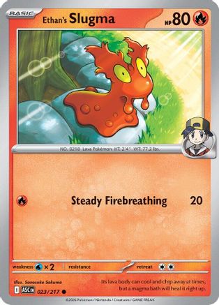 Ethan's Slugma 023 - Reverse Holofoil ME Ascended Heroes - Common