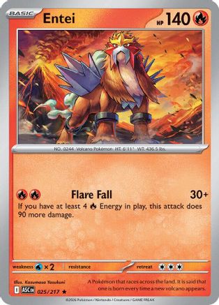 Entei 025 - Reverse Holofoil ME Ascended Heroes - Rare