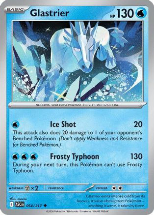 Glastrier 054 - Reverse Holofoil ME Ascended Heroes - Uncommon