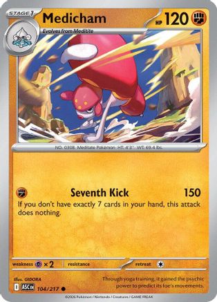 Medicham 104/217 - Reverse Holofoil ME Ascended Heroes - Common